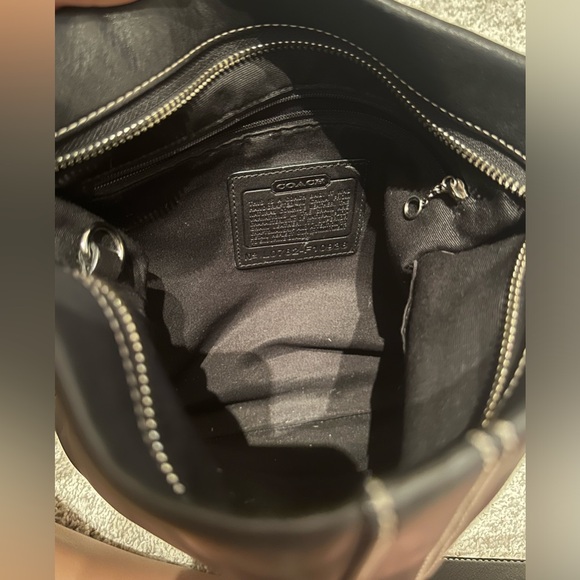 Coach - Black Leather Crossbody Bag - Picture 11 of 15